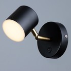 Бра «Алонсо» LED 5 Вт черно-золотой 10×7.5 см - фото 4720930