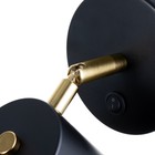 Бра «Алонсо» LED 5 Вт черно-золотой 10×7.5 см - фото 4720936