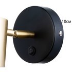 Бра "Амадис" LED 5Вт черно-золотой 10х10 см - фото 22888954