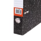 Папка-регистратор 50 мм, А4, Calligrata, эконом мрамор, нижний металлический кант, черная 4703809