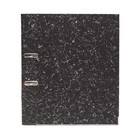 Папка-регистратор 50 мм, А4, Calligrata, эконом мрамор, нижний металлический кант, черная 4703809