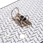 Папка-регистратор 50 мм, А4, Calligrata, эконом мрамор, нижний металлический кант, черная 4703809