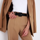 Ремень женский, ширина 3.3 см, винт, пряжка под кожу, цвет чёрный - фото 53835693