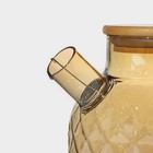 Чайник заварочный стеклянный BellaTenero «Круиз», 1 л, с бамбуковой крышкой и металлическим фильтром, цвет золотой - Фото 4