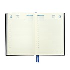 Ежедневник датированный 2024 года, A5, 168 листов в линейку, кожзам "Western", синий срез, с резинкой, синий - фото 7457927