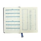 Ежедневник датированный 2024 года, A5, 168 листов в линейку, кожзам "Небраска", золотой срез, синий - Фото 5