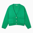 Кардиган женский, цвет тёмно-зелёный, размер ONE SIZE (42-46) - фото 25278490