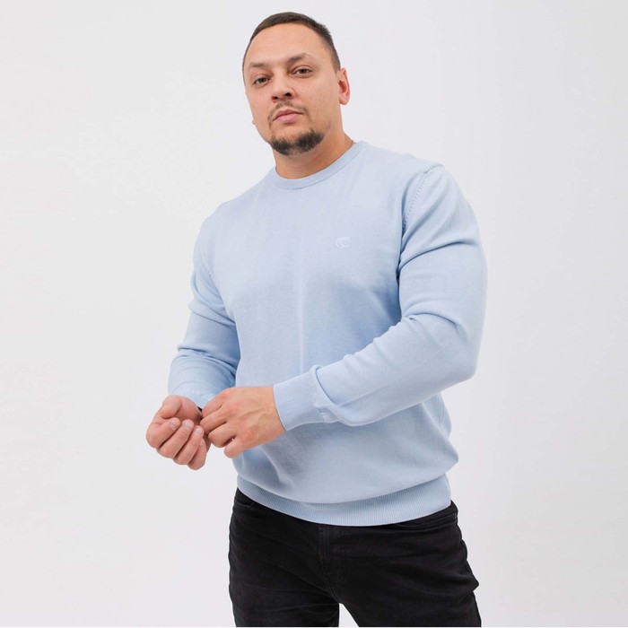 Джемпер мужской, цвет ярко-голубой, размер 54 (3XL) - Фото 1