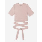 Топ для девочки с короткими рукавами Amarobaby Generation, рост 134 см, цвет пудровый - Фото 6