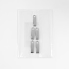 Пуллер для молнии, металлический, 2,5 ? 0,6 см, цвет серебряный (комплект 5 шт) - фото 38294500