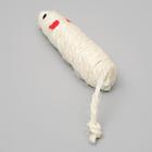 Игрушка сизалевая "Длинная мышь", 14,5 см, белая - фото 8243264