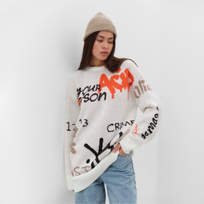 Джемпер женский MIST Graffity бежевый, размер 40-42