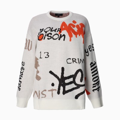 Джемпер женский MIST Graffity бежевый, размер 48-50