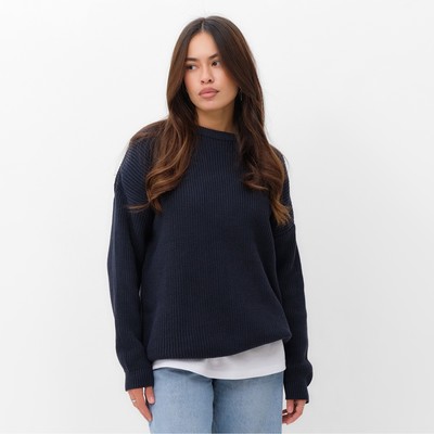 Джемпер крупной вязки женский MIST, синий, размер L (48-50)