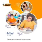 Ручка шариковая BIC "Cristal Exact", 0.7 мм, чернила синие, корпус тонированный, средняя линия письма - Фото 5