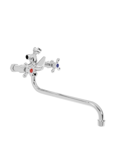 Смеситель для ванны Istok life Standard=0402.417, двухвентильный, с длинным изливом, хром