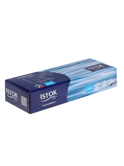 Смеситель для ванны Istok life Standard=0402.417, двухвентильный, с длинным изливом, хром