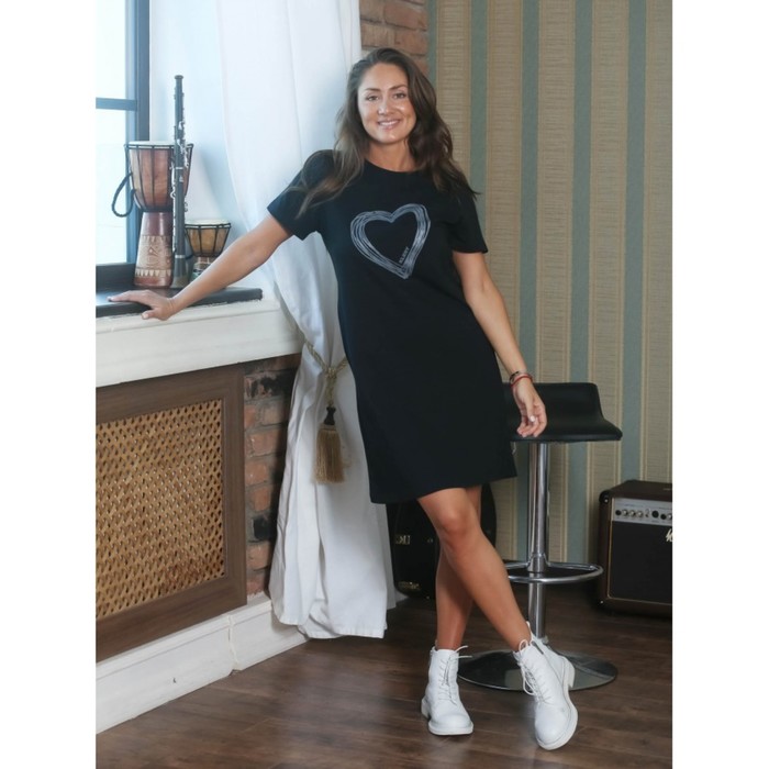 

Туника женская, размер 48, цвет чёрный