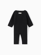 Комбинезон вязаный Крошка Я, р.74-80, черный 9718897