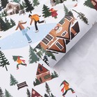Бумага упаковочная крафтовая «Новогоднее счастье», 70 × 100 см - фото 11097889