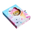 Записная книжка в подарочной коробке, на замочке, А6, 50 листов, линия "Мишка", МИКС 9656429