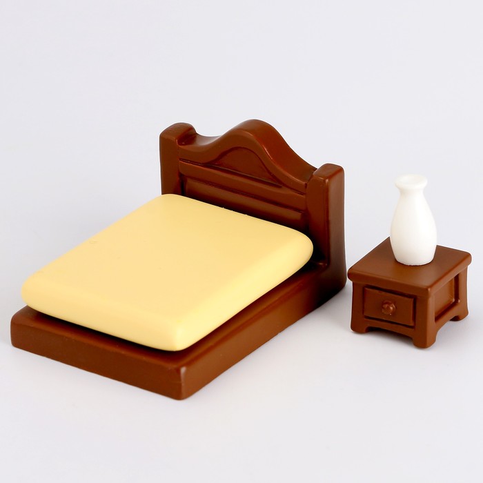Миниатюра кукольная «Спальное место», набор кровать и тумба - фото 1906412371