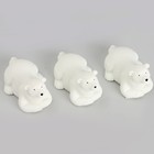 Миниатюра кукольная «Белый медведь», набор 3 шт., размер 1 шт. — 2,5 × 2 × 3,5 см - фото 3618609