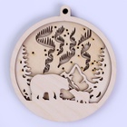 Елочная игрушка под роспись «Белые медведи», деревянная - Фото 2