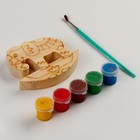 Набор под роспись «Слон-качалка»с контуром, с красками и кисточкой - фото 22991385