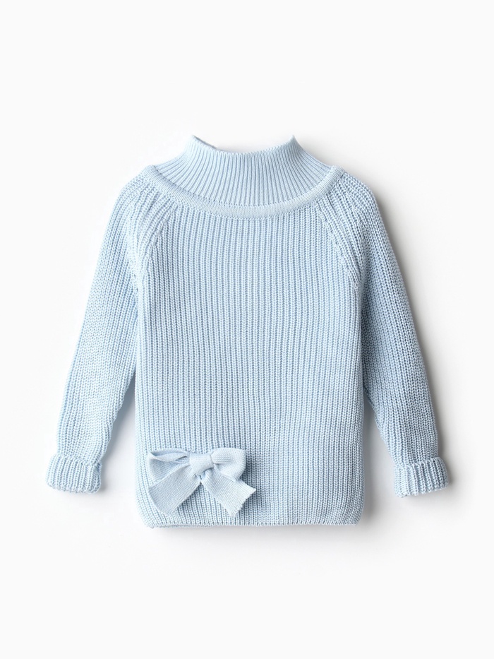 Свитер вязаный для девочки MINAKU: Cozy Winter, голубой, размер 28 (92-98 см) - Фото 1