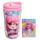 Термостакан детский «Кавайная девчонка», с вставкой, 250 мл + пазл 54 элемента - Фото 1