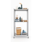 Стеллаж металлический для склада Everest Lite-50, 3 полки, оцинкованный, 150×75×30 см, серый - Фото 2