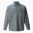 Рубашка мужская MIST oversize размер 48, графитовый - Фото 7