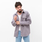 Рубашка мужская MIST oversize размер 50, светло-серый - Фото 2