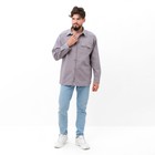 Рубашка мужская MIST oversize размер 52, светло-серый - Фото 5
