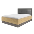 Кровать с ПМ «Бруно», 1600×2000 мм, цвет дуб вотан / серый графит - Фото 1