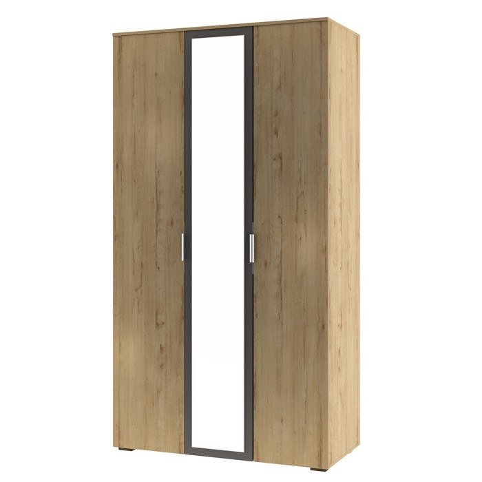 Шкаф 3-х дверный «Бруно», 1200×540×2270 мм, цвет дуб вотан / серый графит - Фото 1