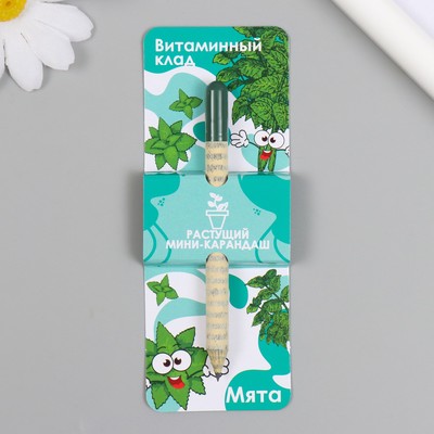 Растущие подарочные карандаши mini Витаминный клад "Мята"