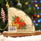 Салфетки бумажные круглые Art Bouquet Rondo «Новогодние колокольчики», 3 слоя, d=32 см, 12 шт. - Фото 6