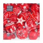 Салфетки бумажные Home Collection «Новогодня композиция красная», 3 слоя, 33х33 см, 20 шт - Фото 2