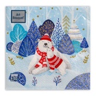 Салфетки новогодние бумажные Art Bouquet «Зимняя прогулка», 3 слоя, 33х33 см, 20 шт. - Фото 2