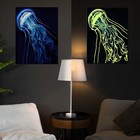 Картина по номерам со светящейся краской, 40 × 50 см «Красивая медуза» 14 цветов - фото 8573904