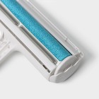 Щётка для удаления волос и шерсти Доляна, 19×18.5×5.5 см, белая - Фото 4