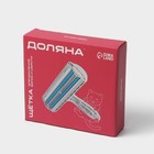 Щётка для удаления волос и шерсти Доляна, 19×18.5×5.5 см, белая - Фото 6