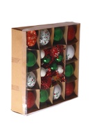 Ёлочные игрушки «Каникулы», шары новогодние, d=6 и 2.5 см, 21 шт., узоры + мишура 1 м, МИКС 9510369