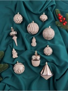 Ёлочные игрушки «Киссин», новогодние, набор 11 шт., серебристо-белый - Фото 1