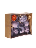 Ёлочные игрушки «Киссин», шары новогодние, набор 11 шт., сиреневый - фото 120350676