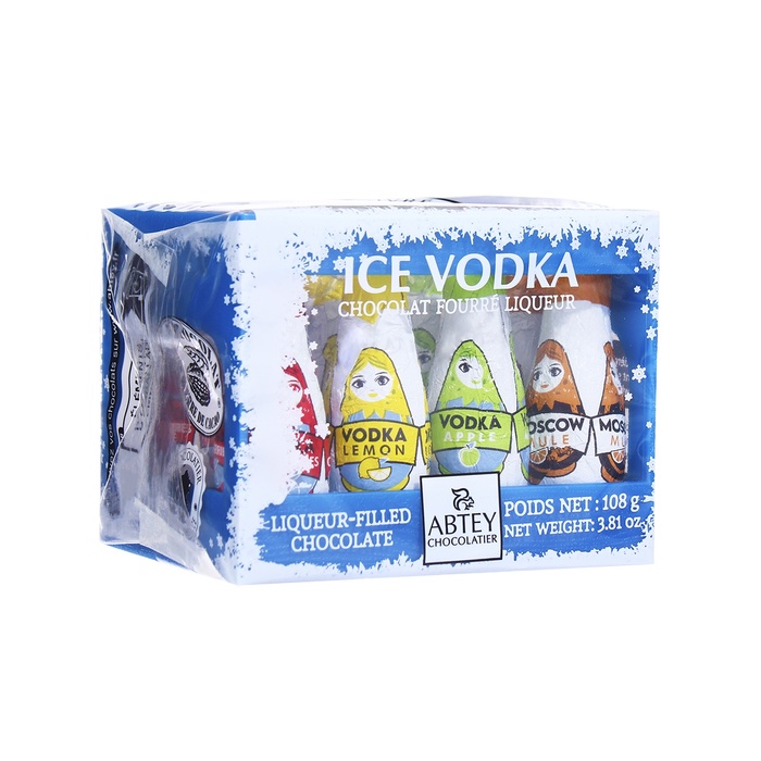 Шоколад фигурный ICE VODKA с водкой, лимоном, яблочным и клюквенным ликером, 9 г