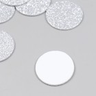 Декор "Снежный ком" серебро фоам глиттер 3 см (набор 10 шт) - фото 7458874