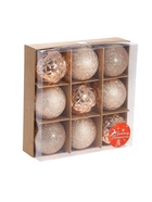 Ёлочные игрушки «Изабель», шары новогодние, набор 9 шт., астероид, золото 9510605